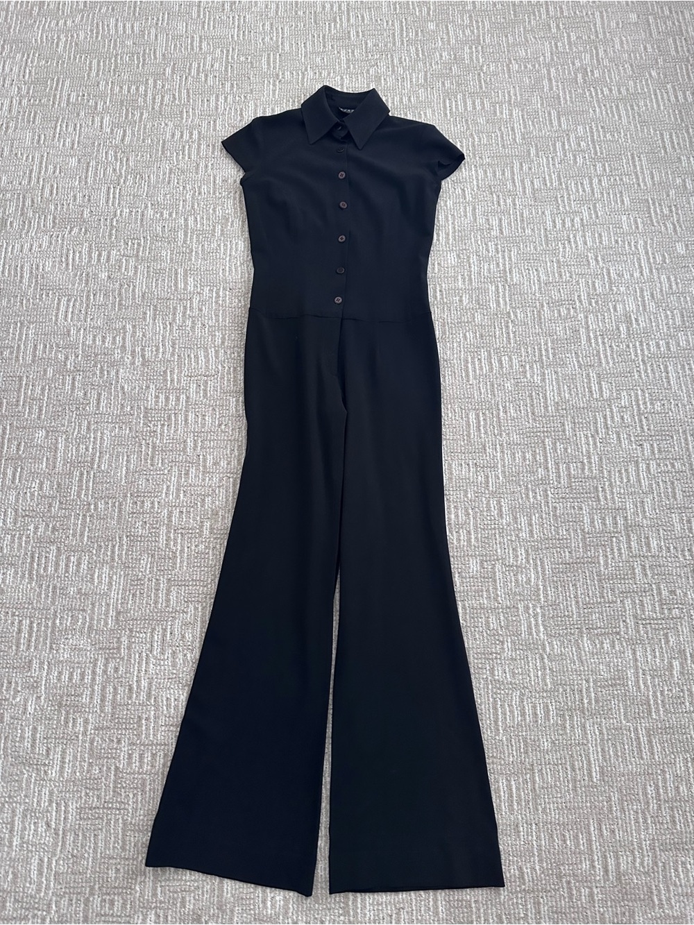 Azadeh San Francisco Women’s Black Short-Sleeve Collared Jumpsuit